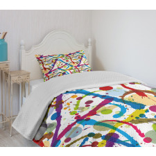 Colorful Splash Bedspread Set