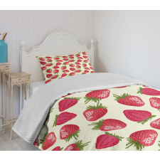 Strawberries Vivid Food Bedspread Set