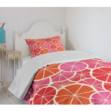 Funky Grapefruit Citrus Bedspread Set