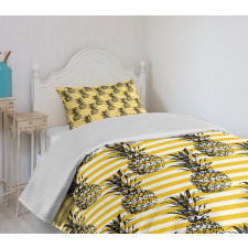 Modern Pineapple Motif Bedspread Set