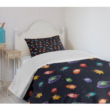 Aliens in Love Happy Bedspread Set