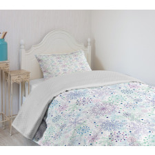 Pastel Snowflakes Joyful Bedspread Set