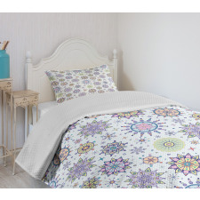 Pastel Floral Blizzard Bedspread Set