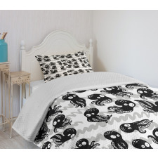 Wildlife in Sea Cartoon Bedspread Set