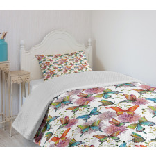 Carnations Vintage Bedspread Set