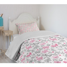 Abstract Nature Depiction Bedspread Set