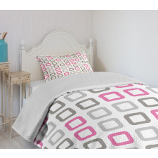 Square Frames Image Bedspread Set