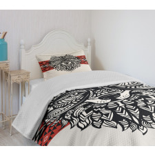 Tattoo Style Animal Face Bedspread Set