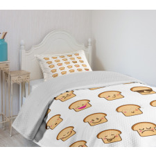 Different Emotions Bread Bedspread Set