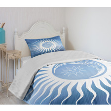 Crescent Moon Curlicues Bedspread Set