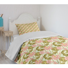 Exotic Foliage Butterfly Bedspread Set