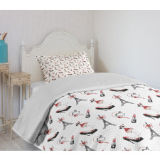 Shoes Lipstick Perfume Bedspread Set