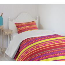 Vibrant Lizard Folklore Bedspread Set