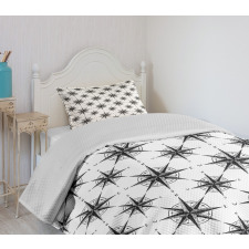 Monochrome Windrose Bedspread Set