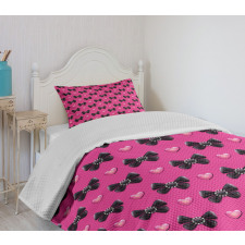 Bow Ties with Hearts Bedspread Set