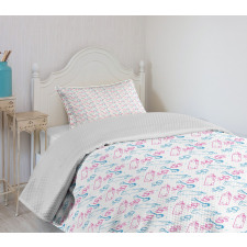 Milk Bottles Pacifiers Bedspread Set