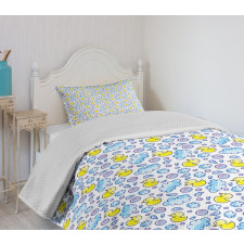 Washing Time Bubbles Duck Bedspread Set