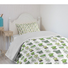 Latino Foliage Pattern Bedspread Set