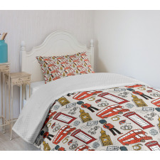 Doodle English Bedspread Set