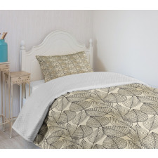 Autumn Leaves Pattern Bedspread Set