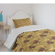 Vintage Hats and Boots Bedspread Set