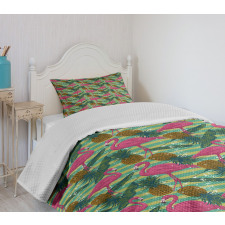 Pineapples Banana Leaf Bedspread Set