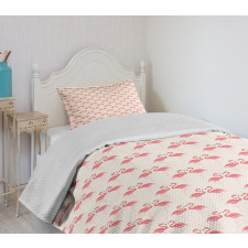 Retro Dots Tropic Bird Bedspread Set