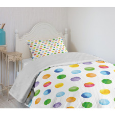 Abstract Polka Dots Bedspread Set