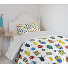 Colorful Insects Bedspread Set