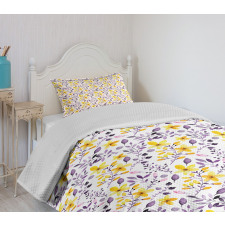 Yellow Wildflowers Bedspread Set