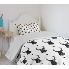 Monochrome Animal Head Bedspread Set