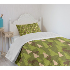 Forest Creatures Moose Bedspread Set