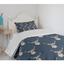 Retro Hipster Animals Bedspread Set