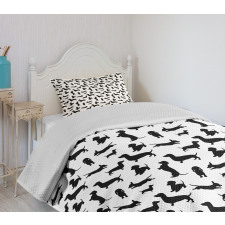 Monochorme Canine Bedspread Set