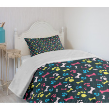 Cool Canine Bones Bedspread Set