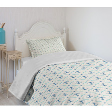 Yachting Waves Stars Bedspread Set