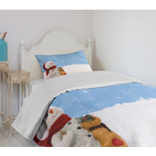 Winter Christmas Time Bedspread Set