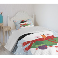 Xmas New Year Grunge Bedspread Set