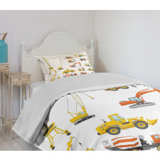 Cartoon Machinery Bedspread Set