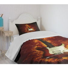 Instrument in Flames Bedspread Set