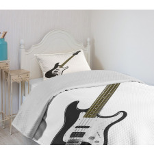 4 String Bass Music Bedspread Set