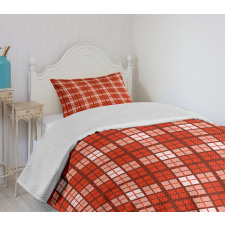 Vintage Tartan Motif Bedspread Set