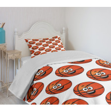 Happy Emoticon Balls Bedspread Set