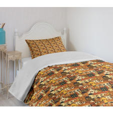 Panoramic Illustration Bedspread Set