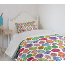 Colorful Aqua Motif Bedspread Set