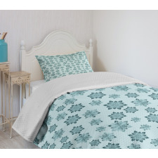 Ornate Winter Snowflakes Bedspread Set