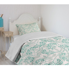 Creeper Leaves Berries Bedspread Set