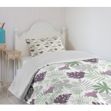 Tropical Botany Design Bedspread Set