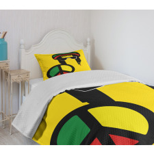 Conceptual Reggae Man Bedspread Set