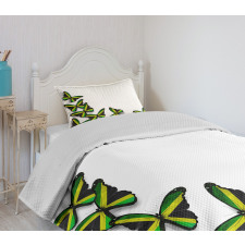 Butterflies with Flag Bedspread Set